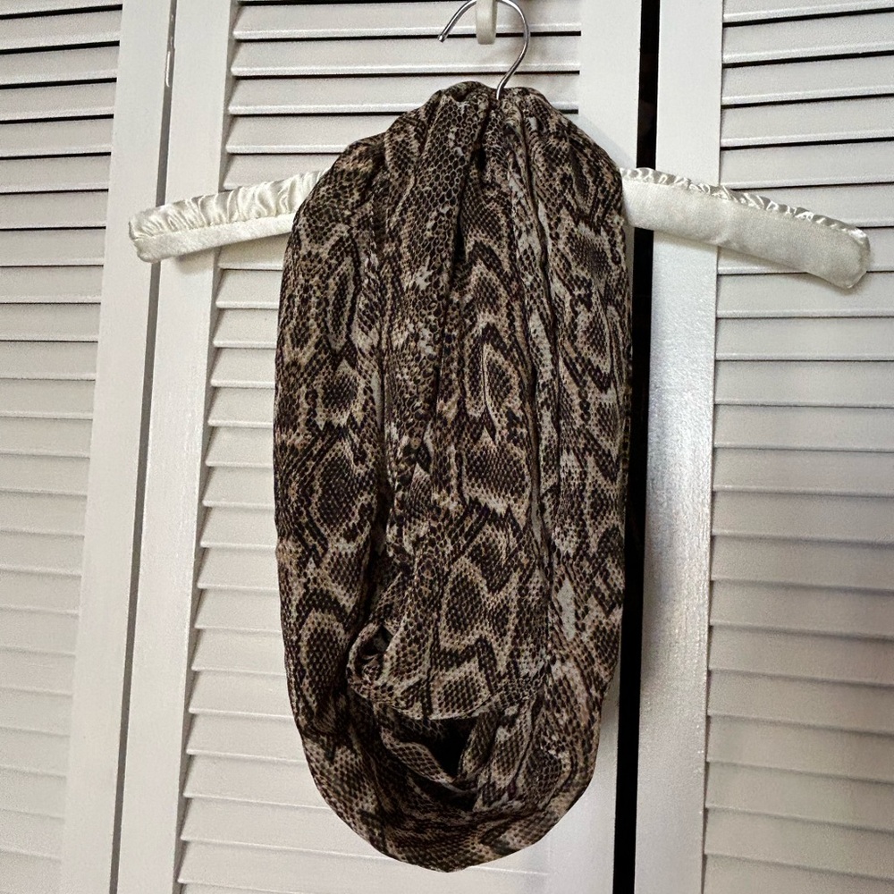 Calvin Klein python print infinity scarf
